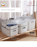 Shimoyama Muji Style Medium Gray Deep Storage Box Organizer with Lid - Size C