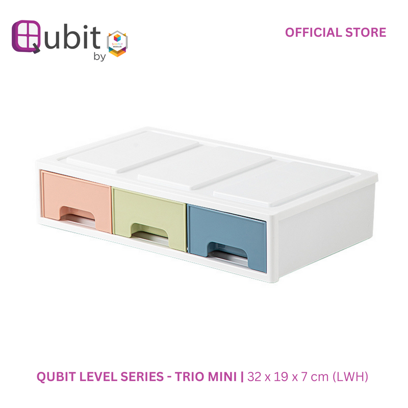 Qubit Level Trio Mini Storage Drawer Organizer