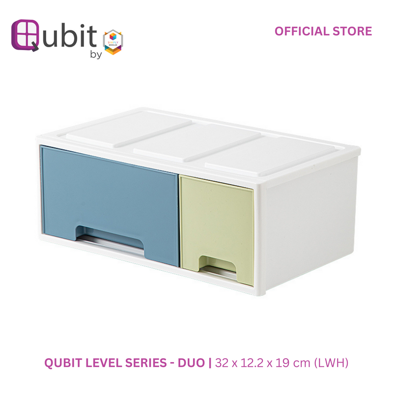 Qubit Level Duo Storage Drawer Organizer