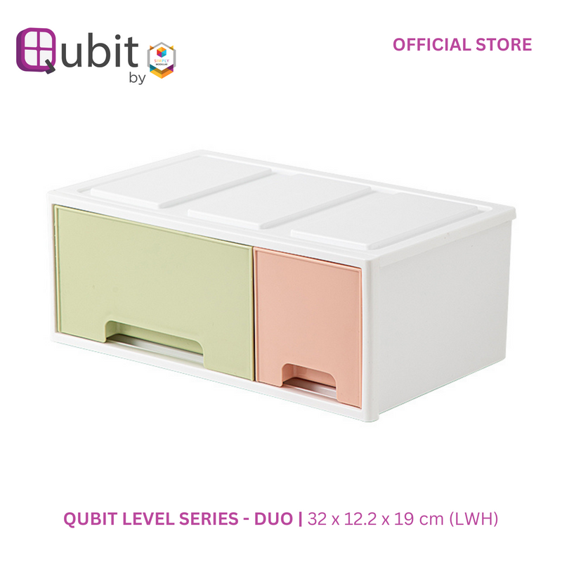 Qubit Level Duo Storage Drawer Organizer