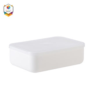 Shimoyama Muji Style Small Gray Flat Storage Box Organizer with Lid - Size A