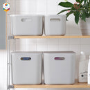 Shimoyama Muji Style Large Gray Deep Storage Box Organizer with Lid (Size D)