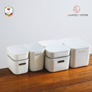 Shimoyama Muji Style Large Gray Deep Storage Box Organizer with Lid (Size D)