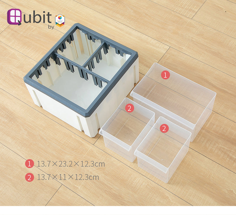 Qubit Tri Storage Cube Organizer