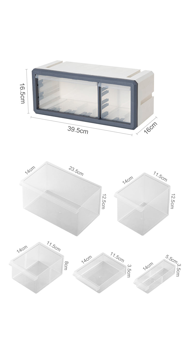 Qubit XL 3.4 Plastic Storage Drawer Box
