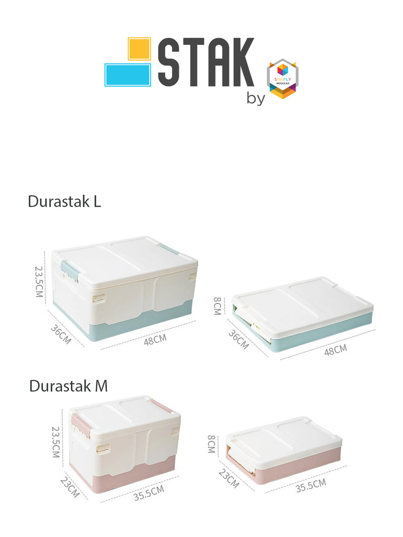 DuraStak Foldable Storage Box Organizer Size XL - 40L Capacity