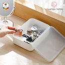 Shimoyama Muji Style Small White Flat Storage Box Organizer with Lid