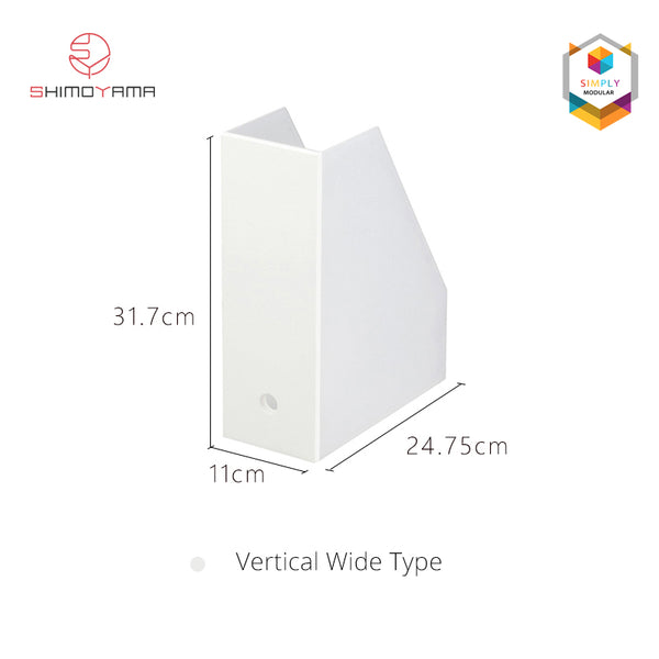 Shimoyama Muji Style Folder Case Wide White Plastic Box Organizer