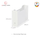 Shimoyama Muji Style Folder Box Slim White Plastic Organizer