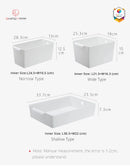 Shimoyama Muji Style Plastic Storage Basket Narrow Type Organizer