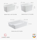Shimoyama Muji Style PP Shallow Storage Plastic Basket Organizer