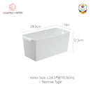 Shimoyama Muji Style Plastic Storage Basket Narrow Type Organizer