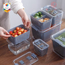 Shimoyama Muji Style Large Gray Drain Basket Food Storage Organizer