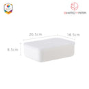 Shimoyama Muji Style Small White Flat Storage Box Organizer with Lid