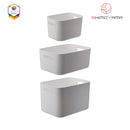 Shimoyama Muji Style PE Storage Box Organizer Soft Touch Deep Size (no lid) - Size A