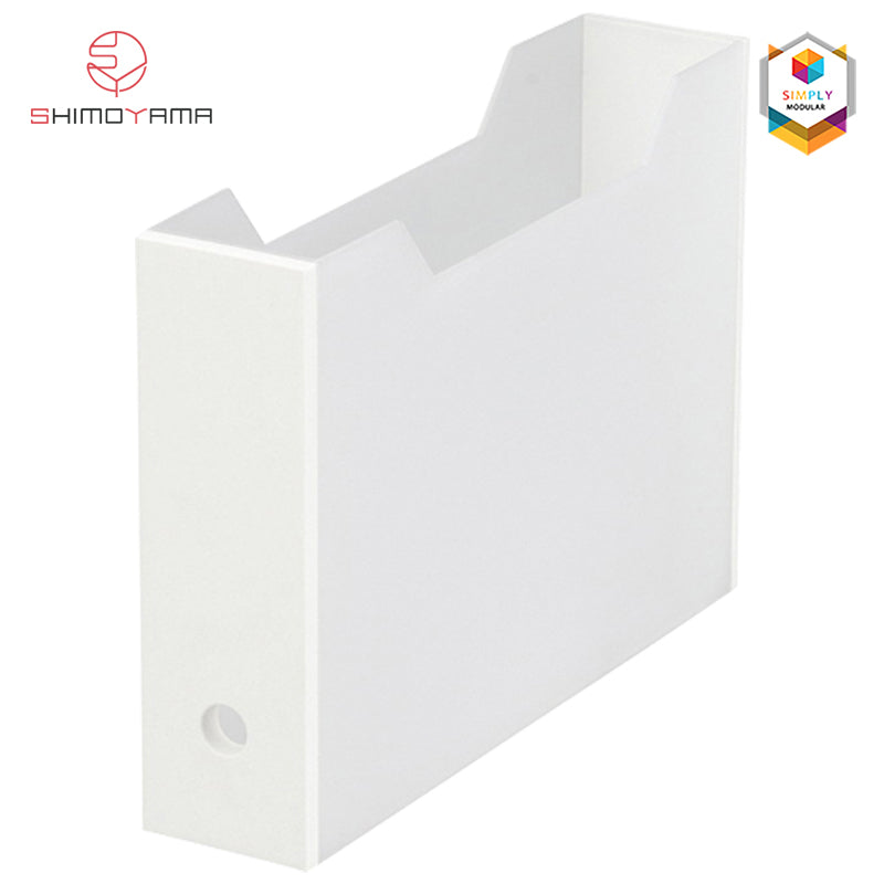 Shimoyama Muji Style Folder Box Slim White Plastic Organizer