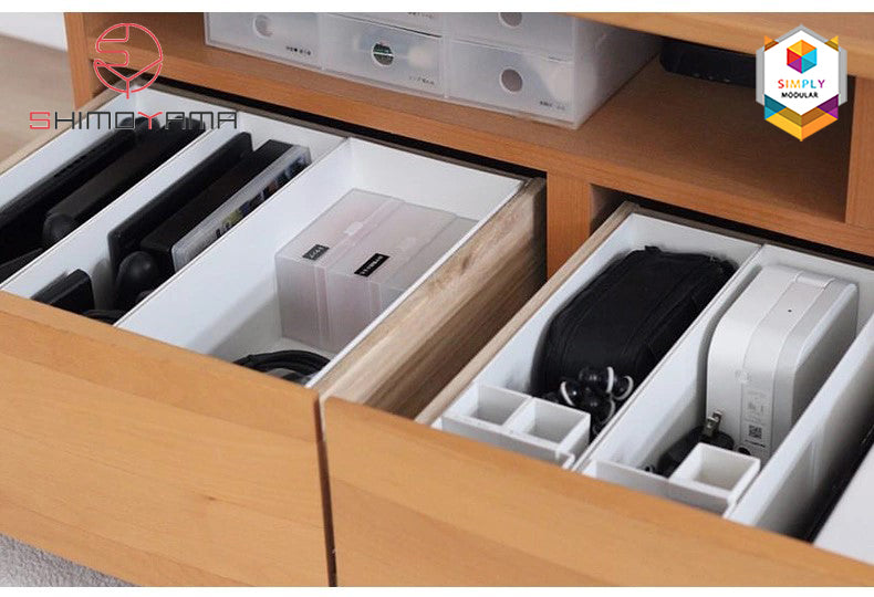 Shimoyama Muji Style File Storage Box-Height 24cm Plastic Organizer