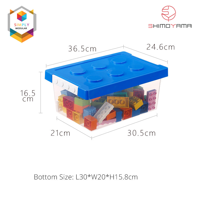 Shimoyama Lego Middle Toy Plastic Clear Storage Box