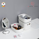 Shimoyama Muji Style Large Gray Deep Storage Box Organizer with Lid (Size D)