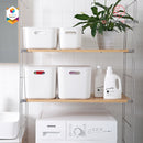 Shimoyama Muji Style Small Gray Flat Storage Box Organizer with Lid - Size A