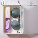 Shimoyama Muji Style Large White Flat Storage Box Organizer with Lid