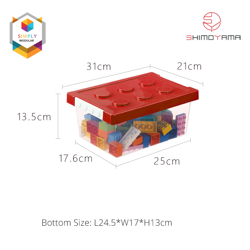 Shimoyama Lego Small Toy Plastic Clear Storage Box