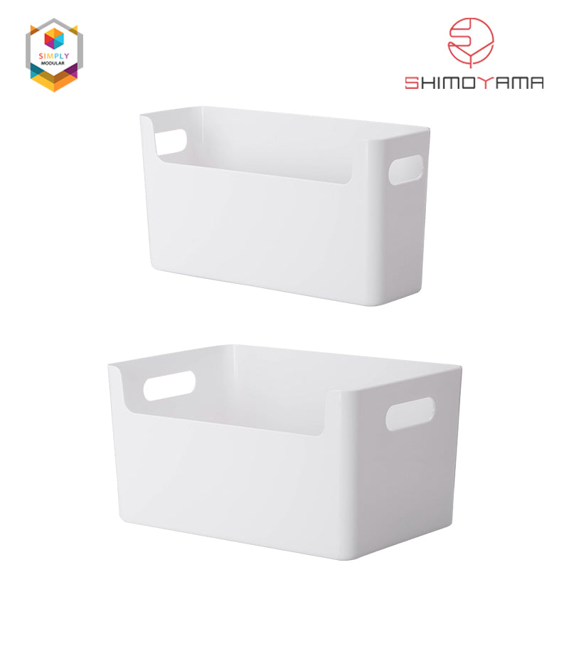 Shimoyama Muji Style Plastic Storage Box Organizer with Handle (Small)