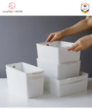 Shimoyama Muji Style PP Shallow Storage Plastic Basket Organizer