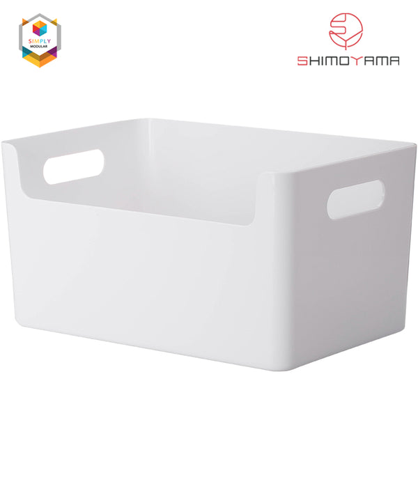 Shimoyama Muji Style Plastic Storage Box Organizer with Handle (Medium)
