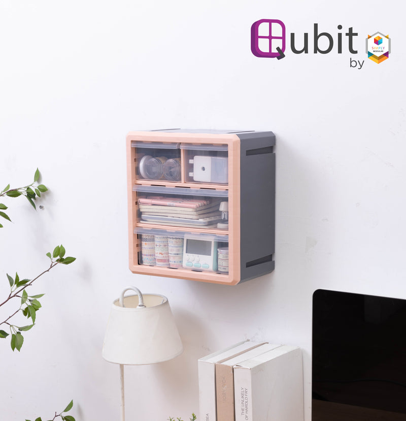 Qubit Quad Storage Cube Organizer