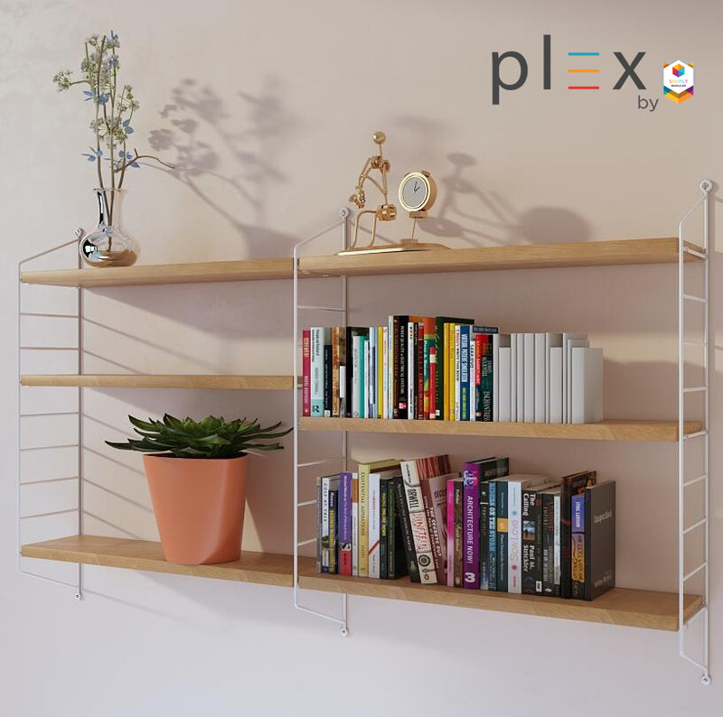 Plex 3-Level Shelving Wall Mounted System