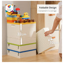 SHIMOYAMA Lego Toy Bricks Foldable Bin Storage Organizer With Multi-color Lid