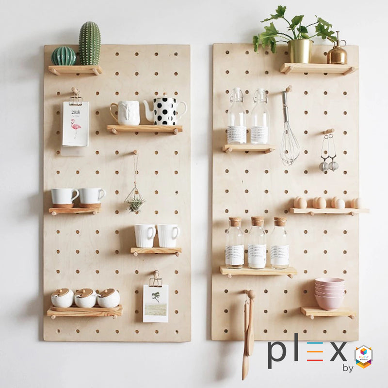 Plex Wooden Peg for Plex Pegboard Wall Mounted Decor Organizer