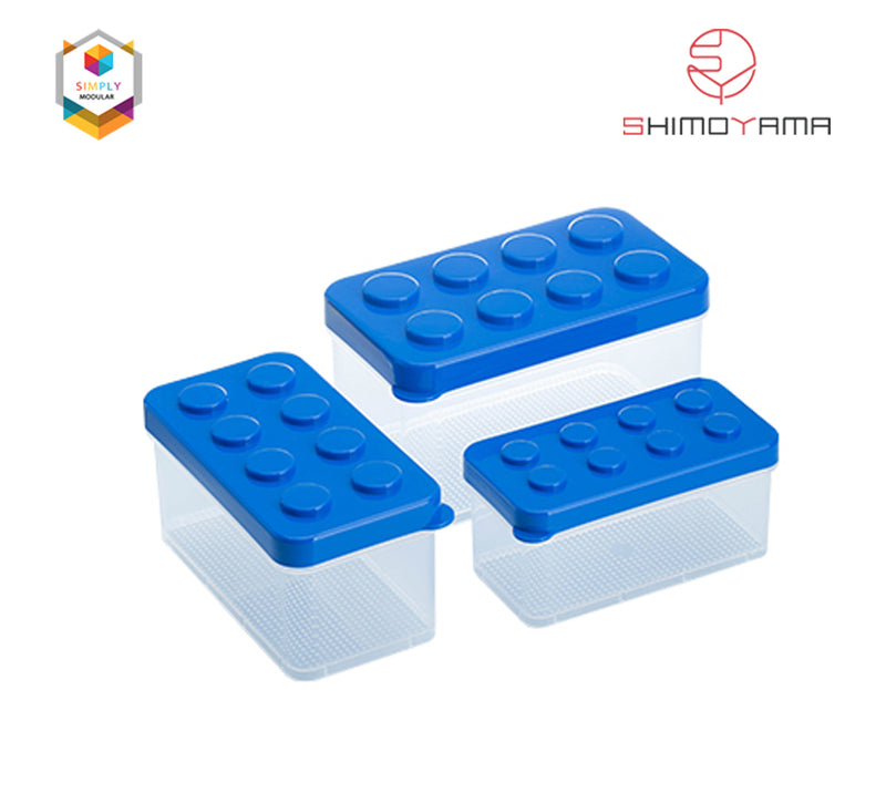Shimoyama Lego Box Set of 3 Plastic Storage Organizer